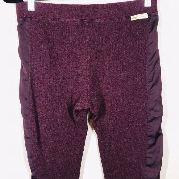 UGG Australia Purple Knit Cropped Leggings w/ Satin Side Detail - Picture 6 of 14